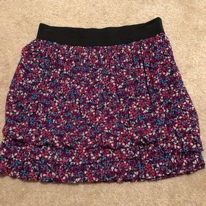 Express floral print tapered bubble skirt, Small
